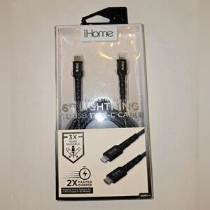 iHome Black Lightning to USB-C Cable